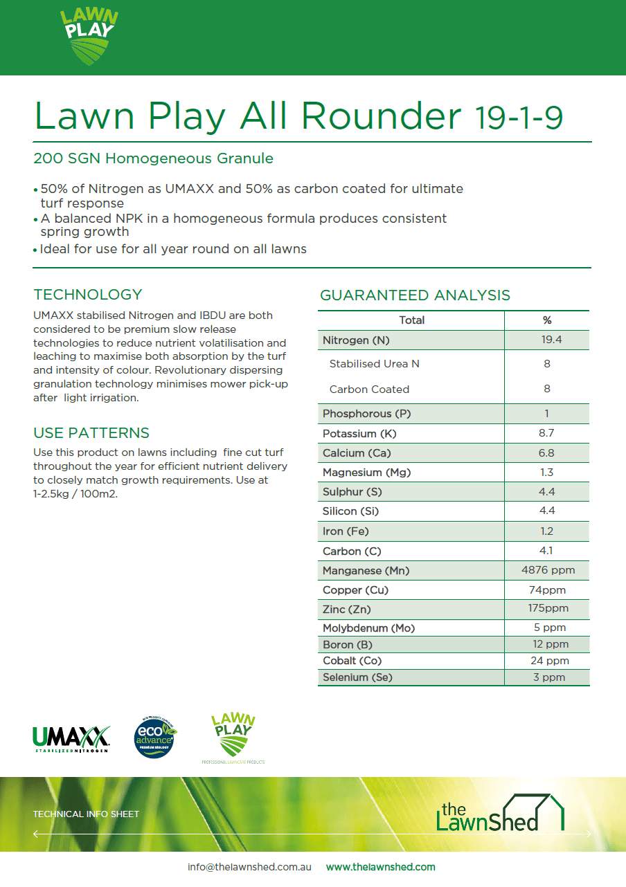 Lawn Play All Rounder Lawn Fertiliser - Image 4