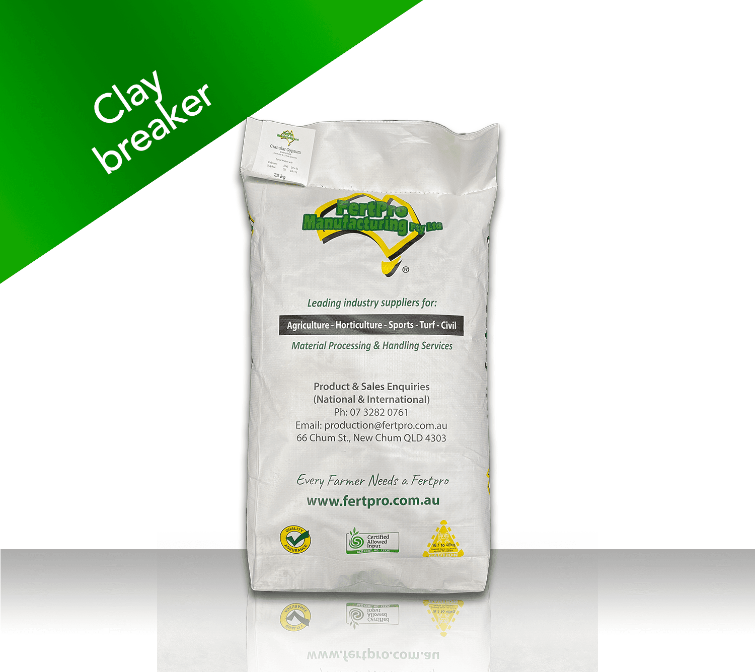 Gypsum 25kg bulk gypsum clay breaker
