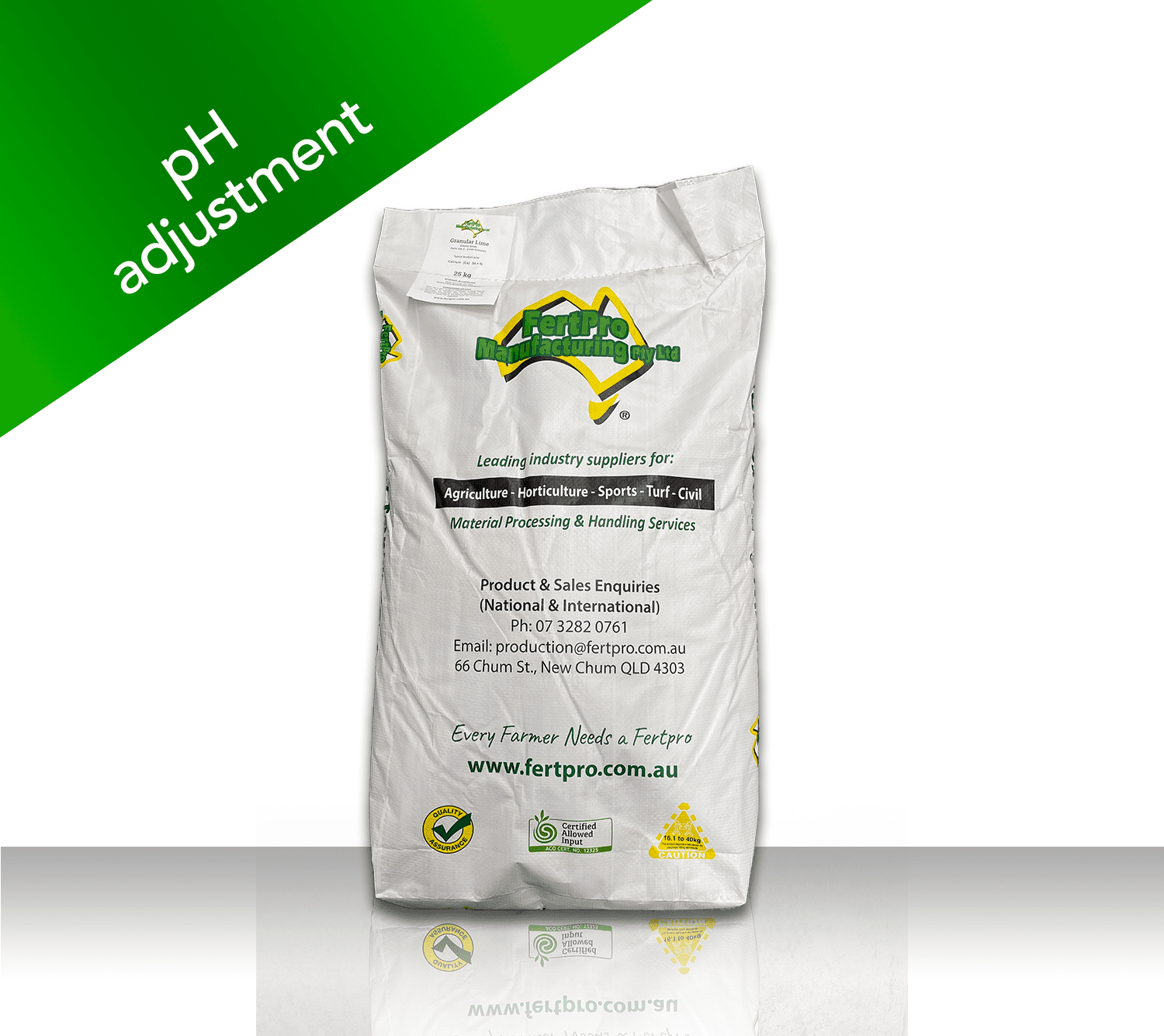 Lime 25kg bulk lime soil pH