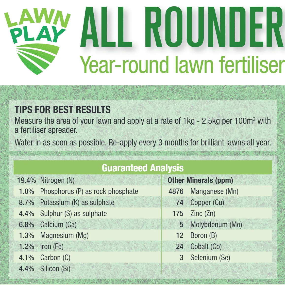 Lawn Play All Rounder Lawn Fertiliser - Image 3