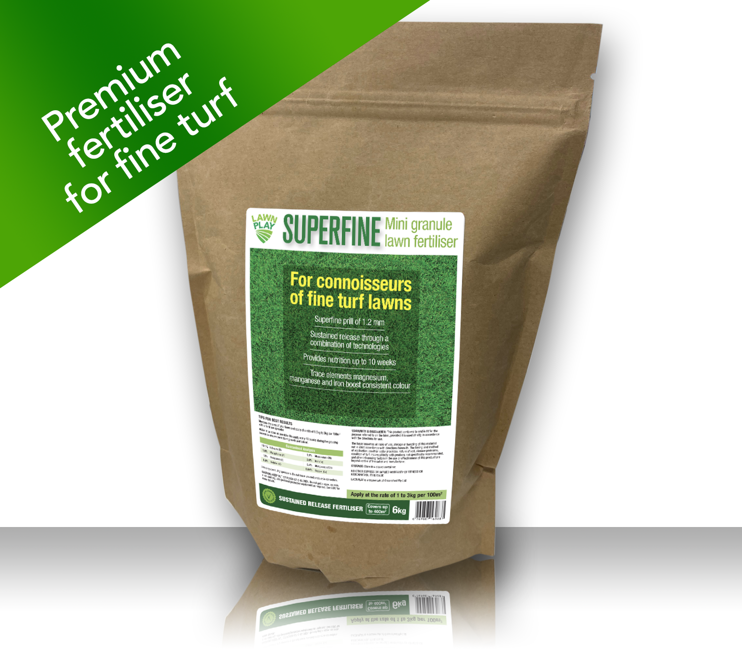 Superfine lawn fertiliser