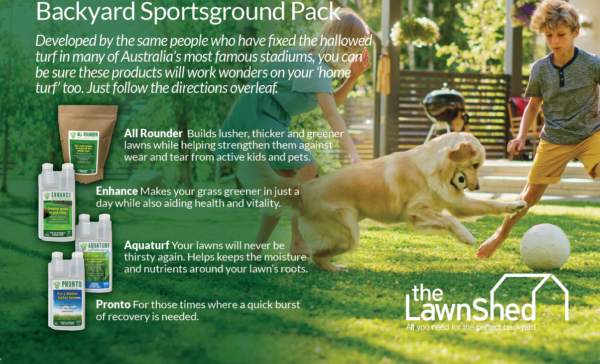 lawn care pack for backyard sportsground