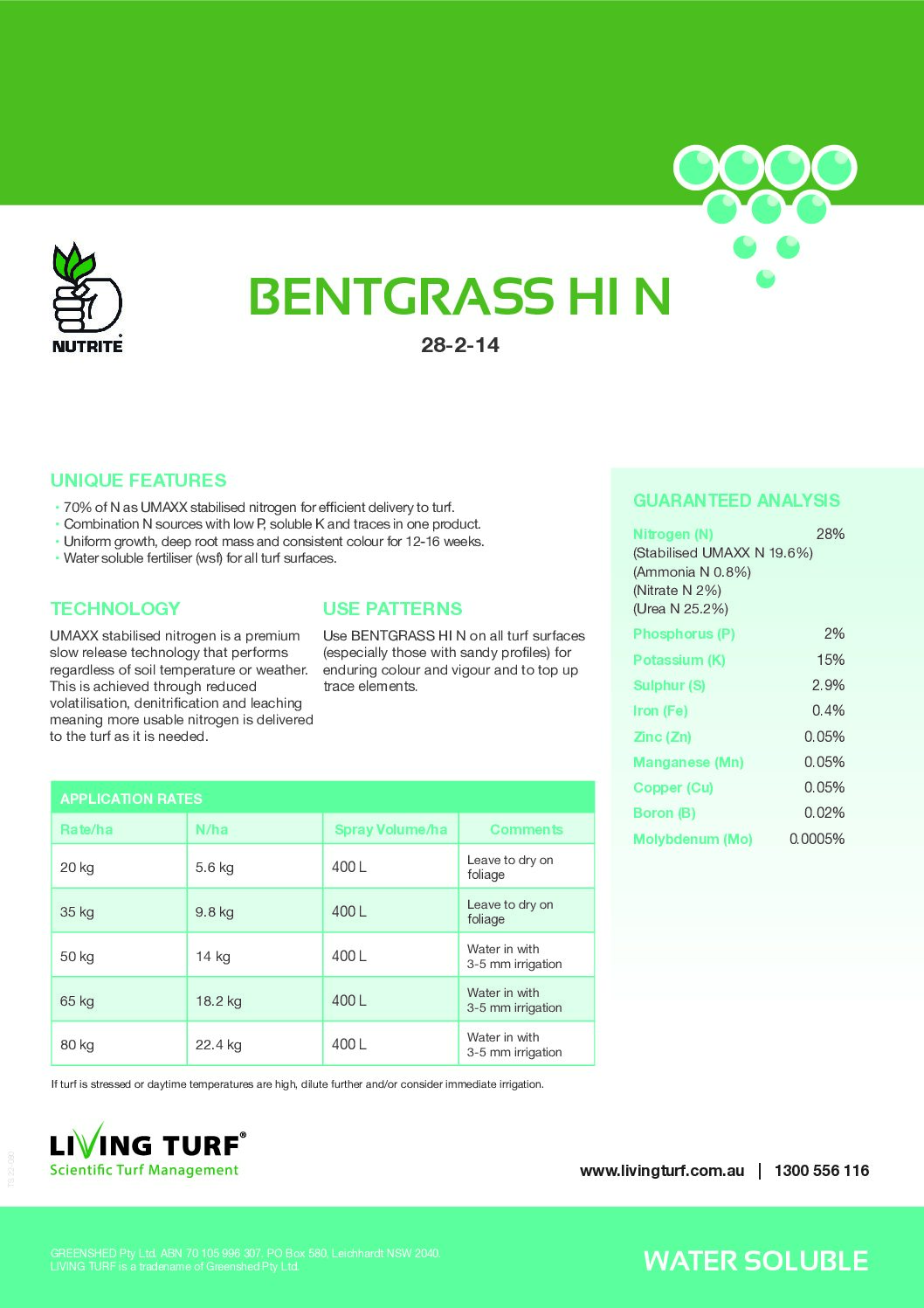 MP Bentgrass 28-2-15 Soluble Fertiliser 15kg - Image 2